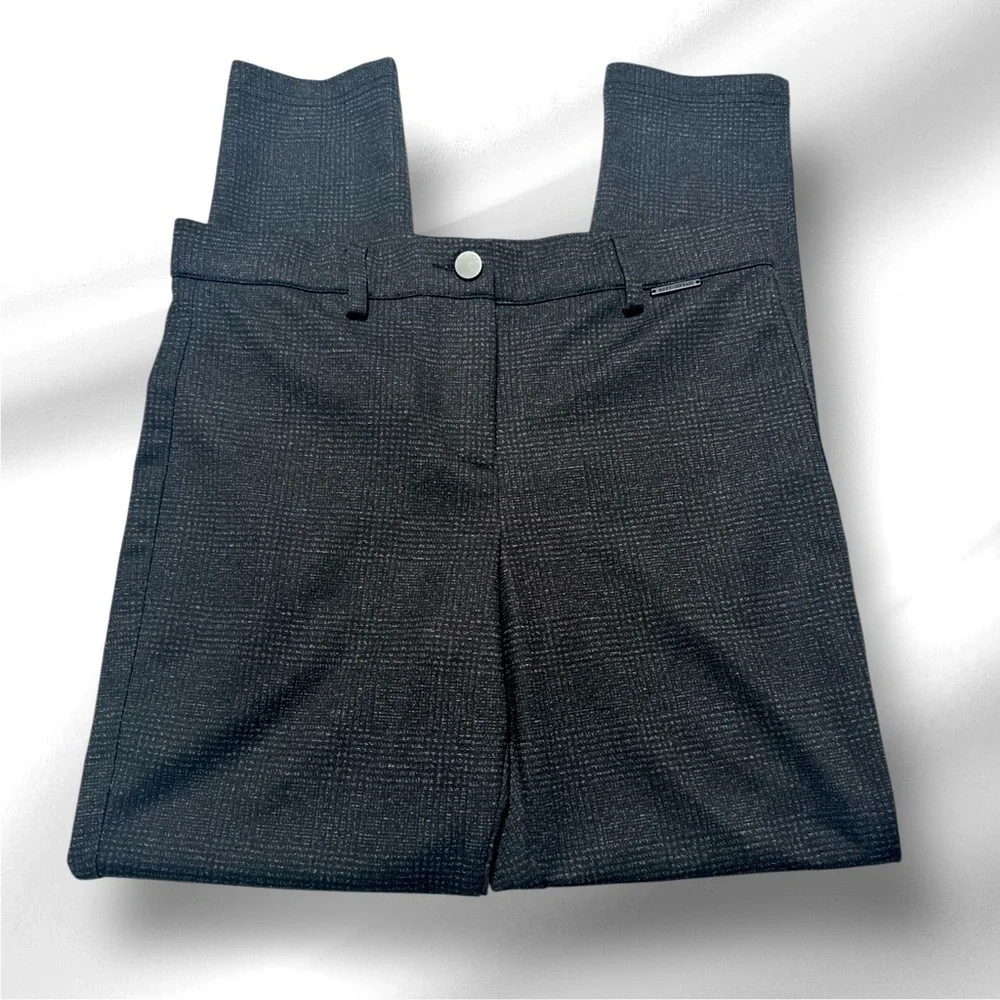 Mario Serrani Italy Womens Comfort Stretch Mini Check, Sz Small Pants‎